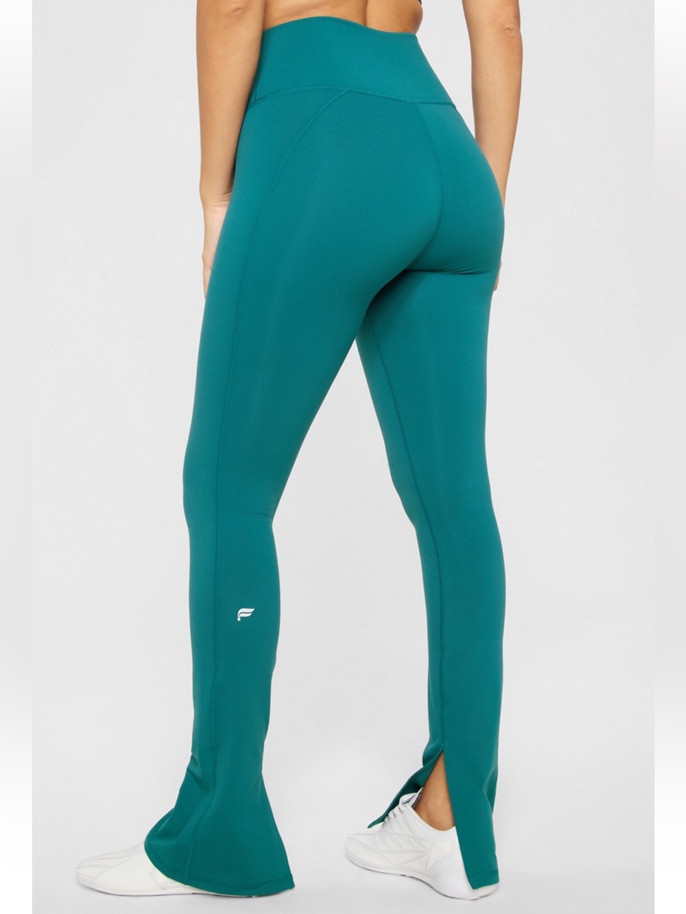 Fabletics | Teal (Green Abyss) High-Waist Split Hem Leggings